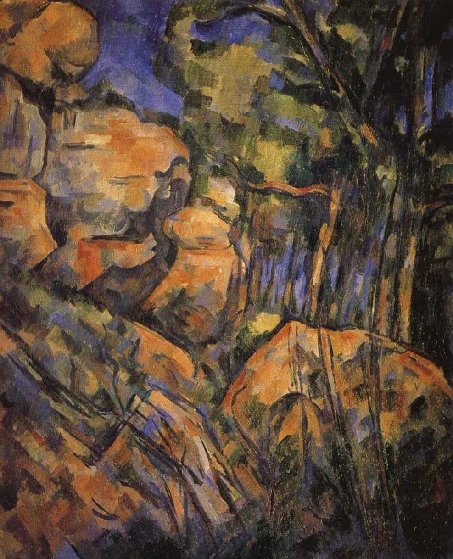 Paul Cezanne near the rock cave